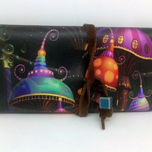 Farbe, Rolltabakbeutel, Psychedelisches Zubehör, Tabakbeutel, Bedruckter Ledertabakbeutel, Tabaktasche, Tabakbeutel
