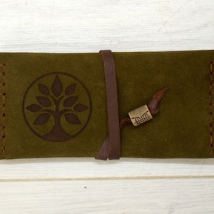 Handmade tobacco case for rolling tobacco, smokers bag in real Leather