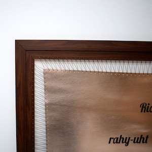 Personalized 40&#39; x 40&#39; inches wall decor, Message on Leather.