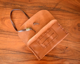 Personalized Leather Rolling Tobacco Pouch: Handmade Engraved Case