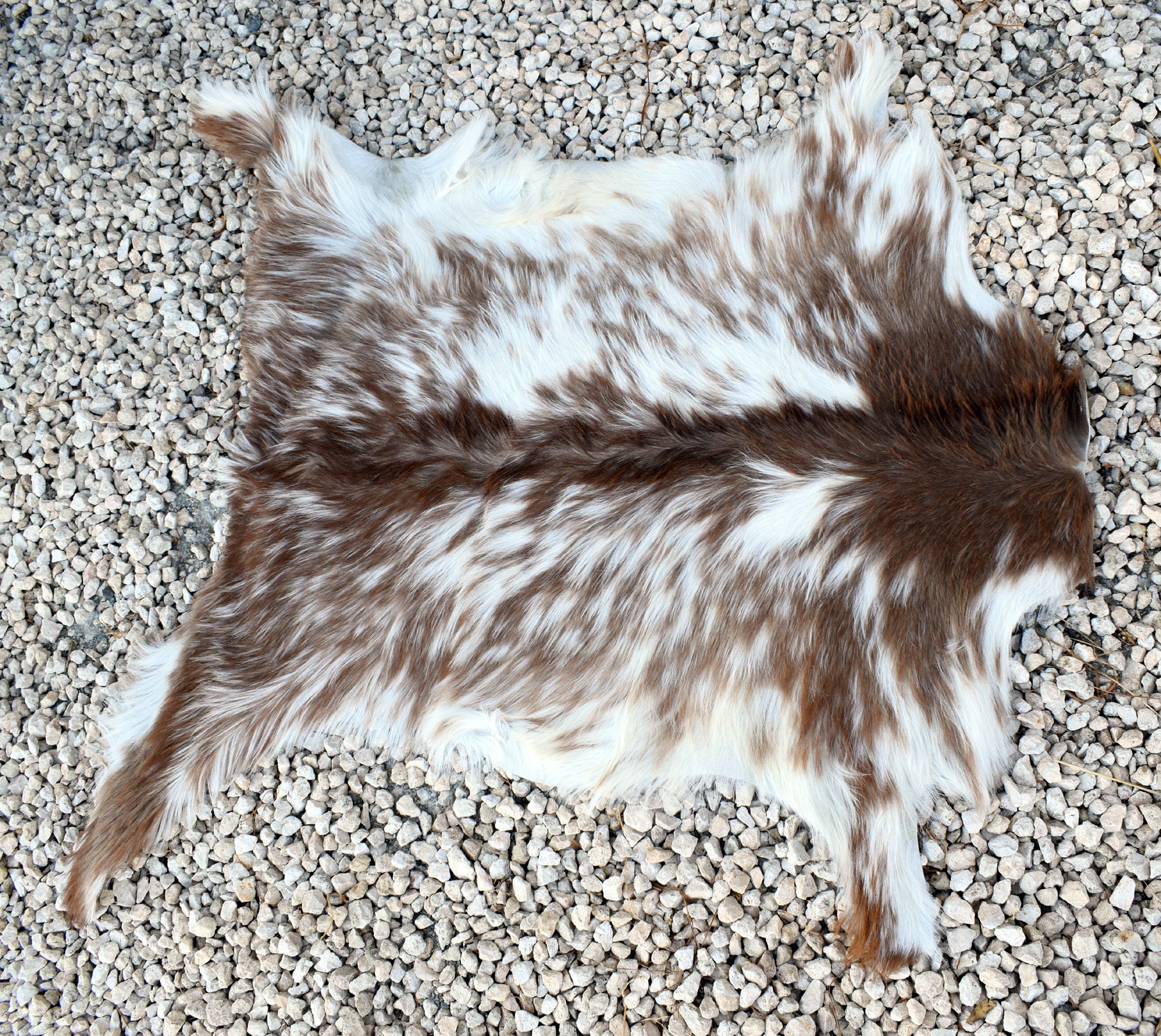 Dog bed rug, Fur rug, Leather rug, Gift for friends, Natural rug, Goat