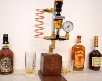 Dispenser, Handcrafted Industrial Whiskey Dispenser , Bottle Holder