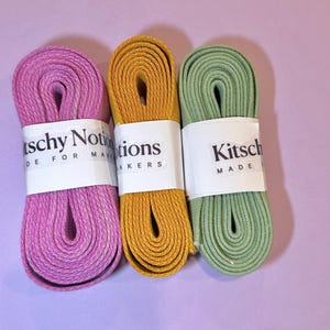 100% Cotton Webbing, Hand-Dyed with Natural Dyes, OEKO-TEX Certified, Non-Stretch 2-Yard Lengths