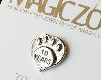 Year of Service Pin for Veterinary Profession 10 Year