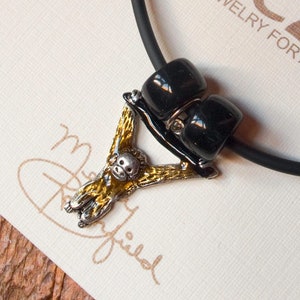 Enamel orangutan necklace