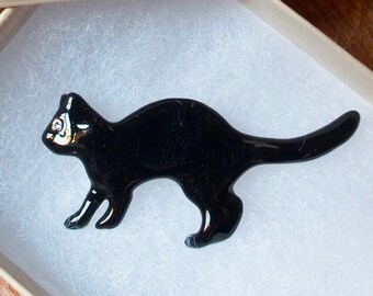 Enamel Black Cat Pin