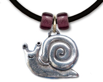 Pewter Snail Necklace