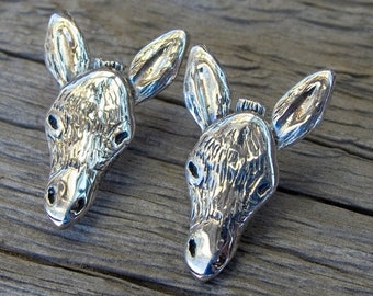 Donkey Stud Earrings Sterling Silver