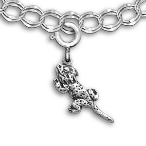 Bearded Dragon Charm for Charm Bracelet Sterling Silver