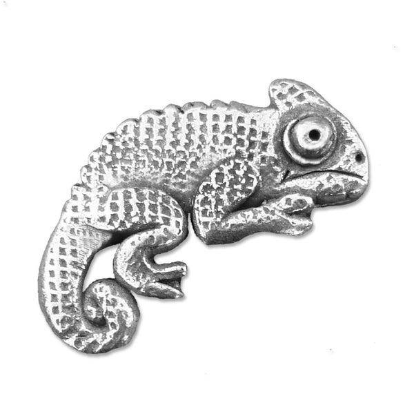 Pewter Chameleon Lapel Pin
