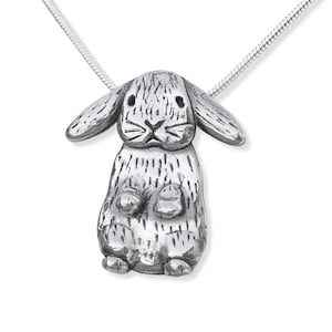 Hängeohren Hase Großer Anhänger Sterling Silber