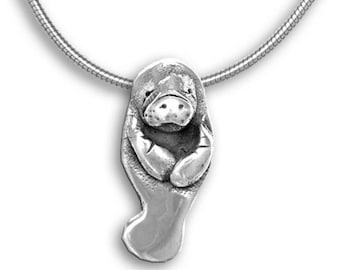 Sterling Silver Manatee Pendant