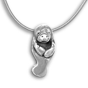 Sterling Silver Manatee Pendant