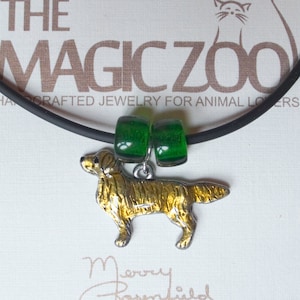 Enamel Golden Retriever Body Necklace