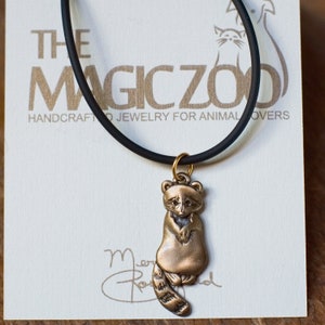 Bronze Raccoon Necklace