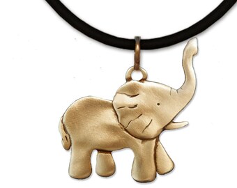 Bronze Elephant Body Small Necklace