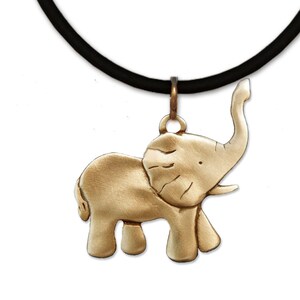 Bronze Elephant Body Small Necklace