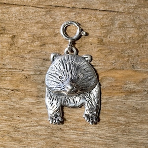Sterling silver wombat charm for bracelet sterling silver