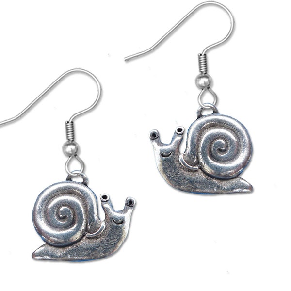 Pewter Snail Earrings