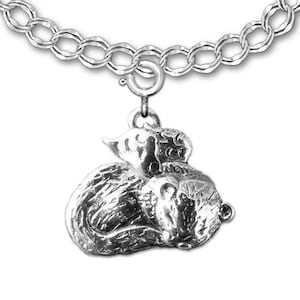 Ferret Angel Charm for Bracelet Sterling Silver
