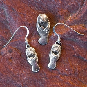 Manatee Jewelry Set Sterling Silver