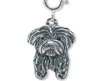 Shih tzu Charm for Charm Bracelet in Sterling Silver