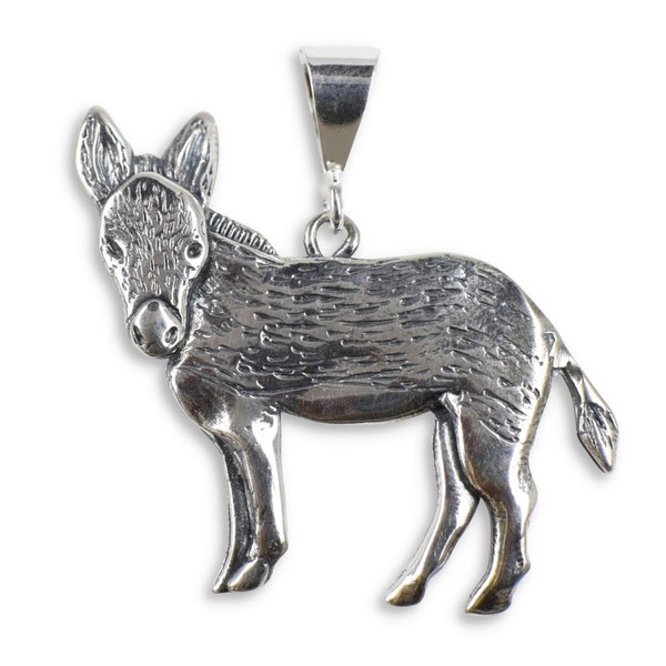 Donkey Large Pendant in Sterling Silver
