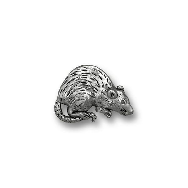 Pewter Rat Lapel Pin