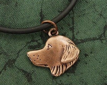 Bronze Golden Retriever Necklace