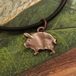 Bronze Pig Necklace image 1