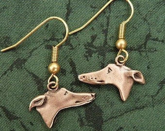 Bronze Greyhound Earrings