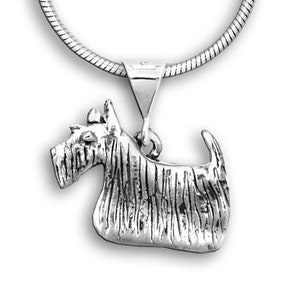 Scottish Terrier Small Pendant in Sterling Silver