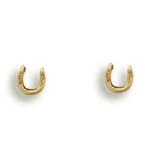 Hufeisen Ohrstecker aus 14K Gold