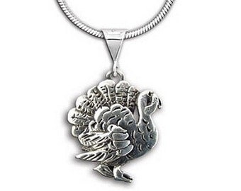 Turkey Pendant in Sterling Silver