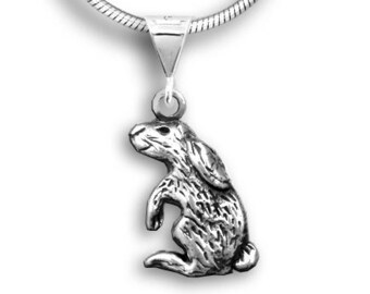 Rabbit Pendant Sterling Silver