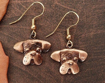 Bronze Boxer Earrings