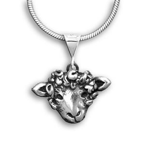 Sheep Head Pendant in Sterling Silver