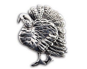 Turkey Pin Pendant Combination in Sterling Silver