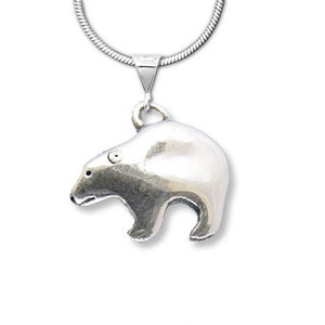 Polar Bear Pendant Sterling Silver