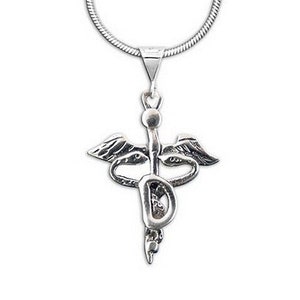 Caduceus Anhänger Sterling Silber