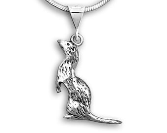 Ferret Pendant Sterling Silver