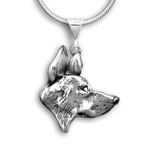 German Shepherd Pendant in Sterling Silver image 1