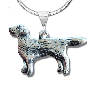 Labrador Retriever Full Body Small Pendant in Sterling Silver