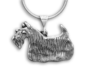 Scottish terrier Pendant in Sterling silver