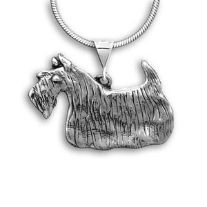 Scottish terrier Pendant in Sterling silver