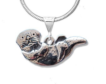 Sea Otter Pendant Sterling Silver