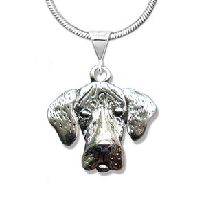 Deutsche Dogge Natürliche Ohren Anhänger in Sterling Silber
