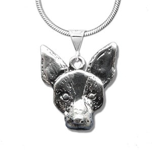 Rat Terrier Pendant in Sterling Silver
