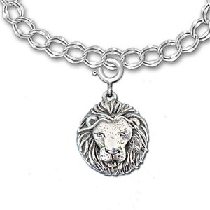 Lion Charm Sterling Silver