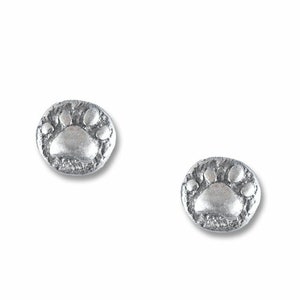 Oorknopjes met pootafdruk sterlingzilver